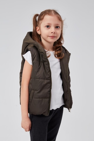 Benitto Kids Kapüşonlu Kız Çocuk Şişme Yelek 51307 Haki