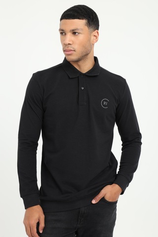 Dufy Erkek Regular Fit Polo Yaka Siyah Sweatshirt-25494