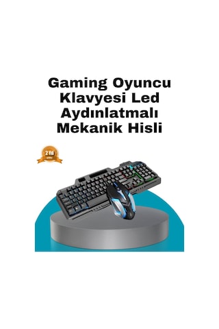 Northcity Mekanik Oyuncu Klavye Ve Mouse Seti Led Işıklandırmalı Ve Ergonomik, 19 Tuş Çatışmasız Kullanım