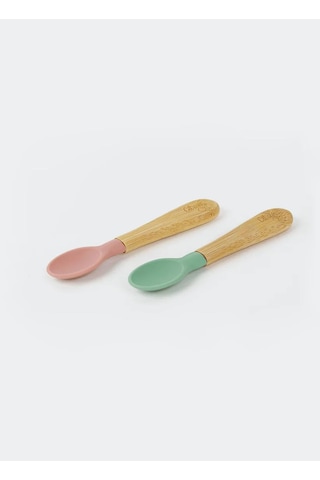 Citron 2'li Organik Bambu Kaşık Seti - Green/pink 1073667