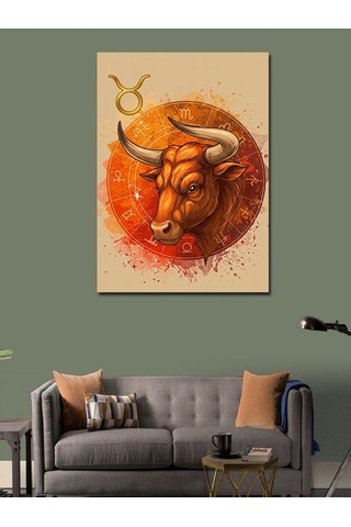 Kanvas Tablo Boğa Burcu Posteri 70cmx100cm