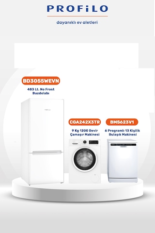 Profilo BD3055WEVN - CGA242X3TR - BMS623V1 3'lü Avanjatlı Set