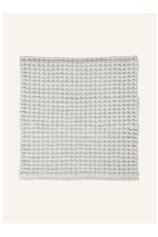 Axel Banyo Paspası 60x60 Cm, Kare, Yumuşak, El Yapımı, Kaymaz Tabanlı Beyaz