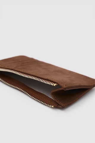 Shule Bags Lume Süet Kadın Kartlık Taba