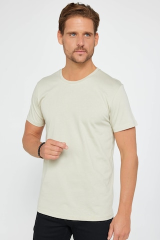 Tudors Erkek Slim Fit Dar Kesim Bisiklet Yaka %100 Organik Pamuk Yumuşak Dokulu Kısa Kol Taş Renk Tişört-31084-taş Taş