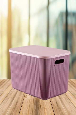 Bayev 4 Adet 21 Lt Storage Mor Dolap Içi Düzenleyici Oyuncak Ve Çamaşır Sepeti Elbise Saklama Kutusu Mor