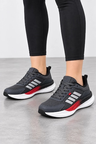 Ht Hotin Void Kadın Bağcıklı Günlük Sneaker Spor Ayakkabı - Füme