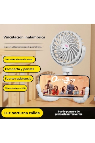 Ayarlanabilir Tripod Ve Usb Şarjlı Taşınabilir Elektrikli Vantilatör Aydınlatma Stili1,