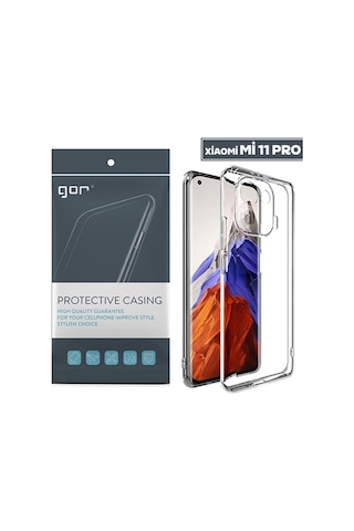 Gor Xiaomi Mi 11 Pro Kilif Kamera Korumali Seffaf Silikon Kilif 180306685