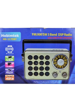 Hobimtek HD-1175BT Bataryalı Bluetooth Radyo