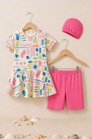 Zuzunga Tropic Fun Kız Çocuk Mayo Takımı Bej