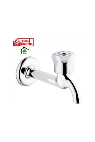 Mintev Aç-kapa Alfa Krom Uzun Musluk Lavabo Çeşme Balkon Musluğu