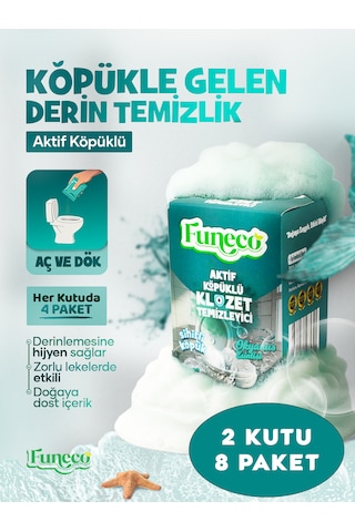 Okyanus Ferahlığı - Avantajlı Paket - 2 Kutu - 8 Paket - Tuvalet Klozet Temizleyici, Aktif Köpüklü