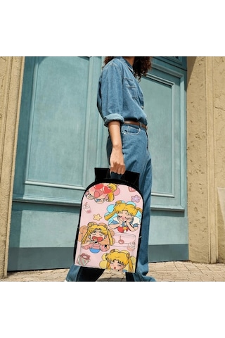 Trendooze Uygun, Siyah Siyah Siyah Sırt Seyahat, Sailor Organizasyon Moon Kawaii Karikatür, İş İnç İle, İçin, Genç, Dizüstü Çoklu Cf53 Çantası, Çalışması Bölmeleri Bilgisayara 15.6 Yl Siyah