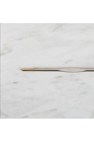 Abarta Yabalı Altın Uçlu Metal Saplı Dantel Tığ Numara Seçenekleri No 0 - 2 Mm