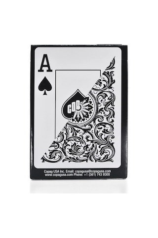 Copag Elite%100 Plastik Oyun Kartları, Poker Boyu Jumbo Endeks Tek Deste, Siyah