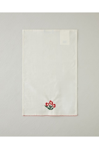 English Home Bright Parade Pamuk Polyester Nakışlı Kurulama Bezi 30x50 Cm Kırmızı