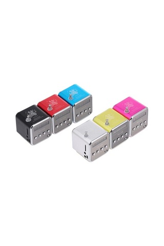 Fortunelane Kırmızı Mini Taşınabilir Hoparlör - Usb/tf Kart Destekli, Fm Radyo Ve 3.5mm Aux Girişiyle Dinleme