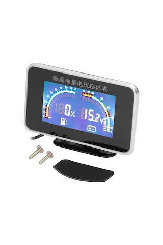 Yifomall Siyah Plastik Yakıt Göstergesi Ve Voltmetre -40 C'den 50 C'ye Çalışma Sıcaklığı