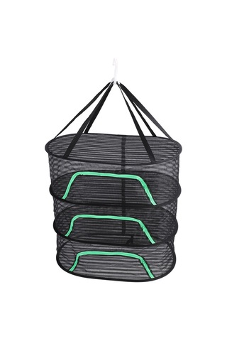 Asılı Kurutma Ağ, Fermuarı İle Örgü Kurutma Rafı, Balık Sebze Meyveleri Taç Yaprağı İçin Katlanabilir Asılı Örgü Kurutma Rafı Gri - Beyaz