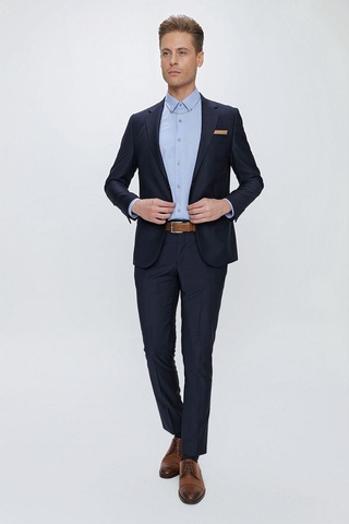 Efor Slim Fit Klasik Mono Yaka Klasik Lacivert Takım Elbise Tk 2021 Lacivert