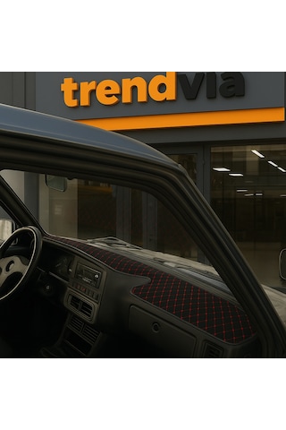 Tofaş Şahin Doğan Kartal Yüksek Kapitone Ön Göğüs Torpido Kaplama Ve Koruma Örtüsü Siyah - Kırmızı