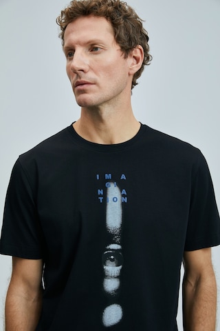 Lufian Eye Modern Grafik T- Shirt Siyah Siyah 111020247100100 SIYAH