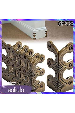 Vkemall 6 Adet Somunlu Katlanmış Metal Köşe Koruyucu, Dayanıklı Taban Ve Duvar Koruma Aparatı