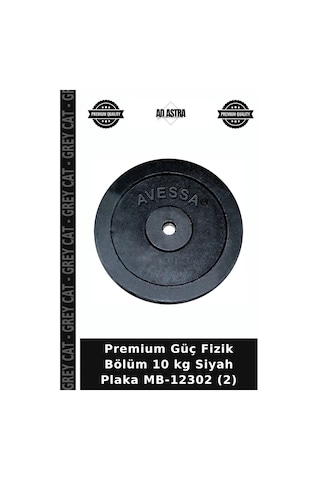 Premium Güç Fizik Bölüm 10 Kg Siyah Plaka Mb-12302 2