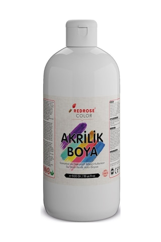 Red Rose Beyaz Akrilik Boya 500  G