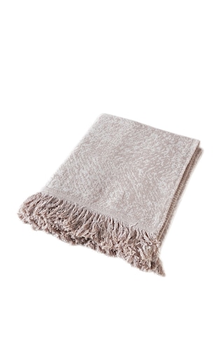 Vicuna Home Pamuklu Çok Amaçlı Ebruli Koltuk / Çekyat Örtüsü Bej