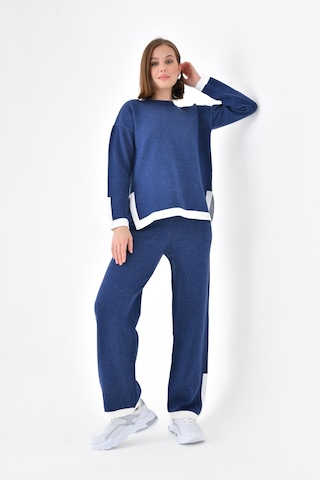 Ftz Women Kadın Çizgi Detaylı İkili Takım İndigo 20631-indigo İndigo