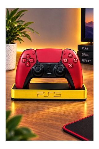 Veriqo 3d Ps5 Dualsense Uyumlu Oyun Kolu Standı Gamepad Tutucu Masaüstü Controller Standı Sarı