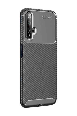 Apsuwa Huawei Nova 5t Kılıf Negro Karbon Fiber Silikon