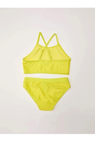 Deep Beach Baskılı Kız Çocuk Bikini Takım Sarı