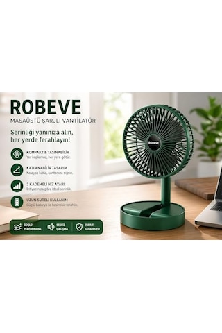 Masaüstü Şarjlı Vantilatör Katlanabilir Taşınabilir Fan 3 Kademeli Hız, Usb Şarjlı, Uzun Pil Ömrü, Sessiz Çalışma, Ofis Ev Seyahat İçin Mini Fan - Taşınabilir Vantilatör .