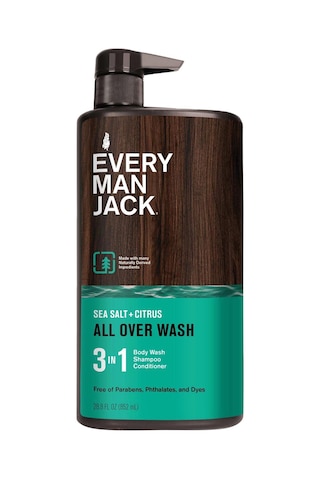 Every Man Jack Sea Salt + Citrus 3 Ü 1 Arada Şampuan Saç Kremi Ve Duş Jeli 852ml Tüm Saç Tipleri