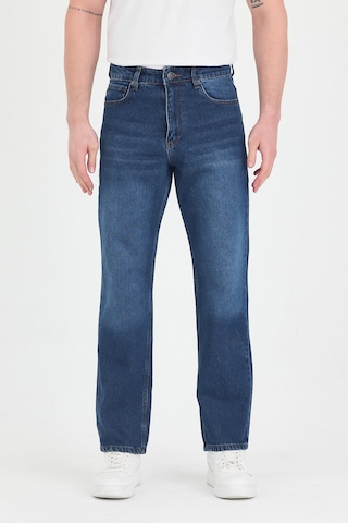 Polo State Erkek Baggy Fit Kot Pantolon Mavi Mavi