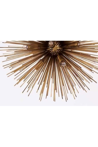 Lampaluce Riccio-2 Modern 12'li Sarkıt Avize 60cm - Sarı Nikel Krom