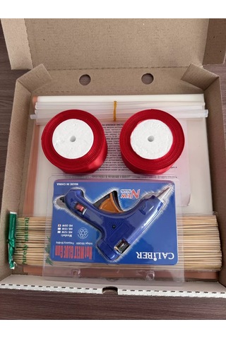 Magazin Dla Rukodel'nic Ip Gavrilov R N El Yapımı Gül Buketi Seti Saten Kurdele 5cm Kırmızı 244584558 Kırmızı