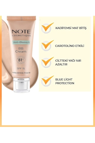 Cosmetics Anti-blemish Bb Cream 02 Light Cream Spf 15 Akneye Yatkın Ciltler Bb Krem Belirtilmemiş
