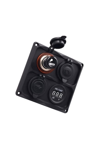 Bfy Switch Panel 4'Lü Usb + Voltmetre + S.Çakmaklık + Çakmaklık