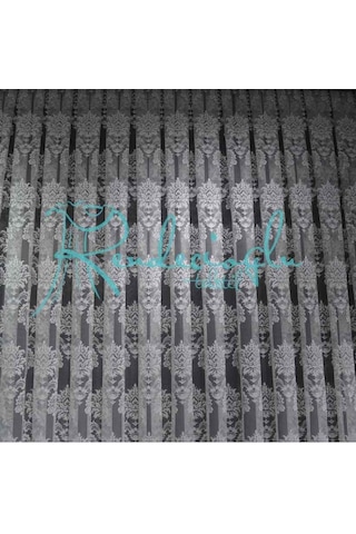 Tül Perde Damask Desen Jakar Kabartma Tüm En Ölçülerinde Ekru