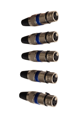 Profesyonel Xlr Dişi Jak - Ses Sistemleri İçin 3 Pinli Konnektör - 5'li Set
