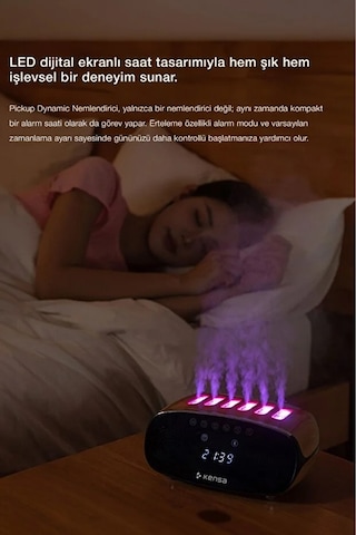 Bluetooth Hoparlörlü Aromaterapi Hava Nemlendirici 7 Renk , Çoklu Sis Çıkışlı, Kumandalı