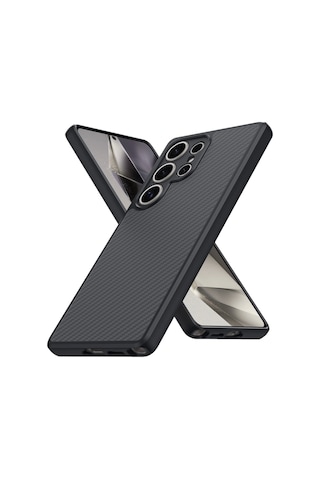 Galaxy Uyumlu S25 Ultra Kılıf Magsafe Şarj Özellikli Karbon Fiber Tasarımlı Redclick Elnino Kapak