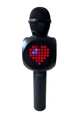 Doppler Tetris Karaoke Mikrofonu Ledli Ses Değiştirme Özellikli Işıklı Yeni