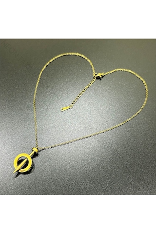 Çivi, Paslanmaz Çelik Kolye 217, Altın Renk Altın