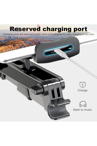 Gajeena Araba Arka Koltuk Telefon/tablet Tutucu - Katlanabilir, 360 Döner, 5-11 İnç Evrensel Uyumlu Kırmızı Kırmızı