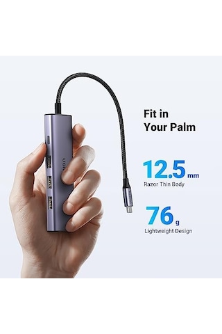 Type-c To 4k/60hz Hdmı 3 Usb 3.0 100w Pd Güç Girişi Çoklayıcı Hub Adaptör 01